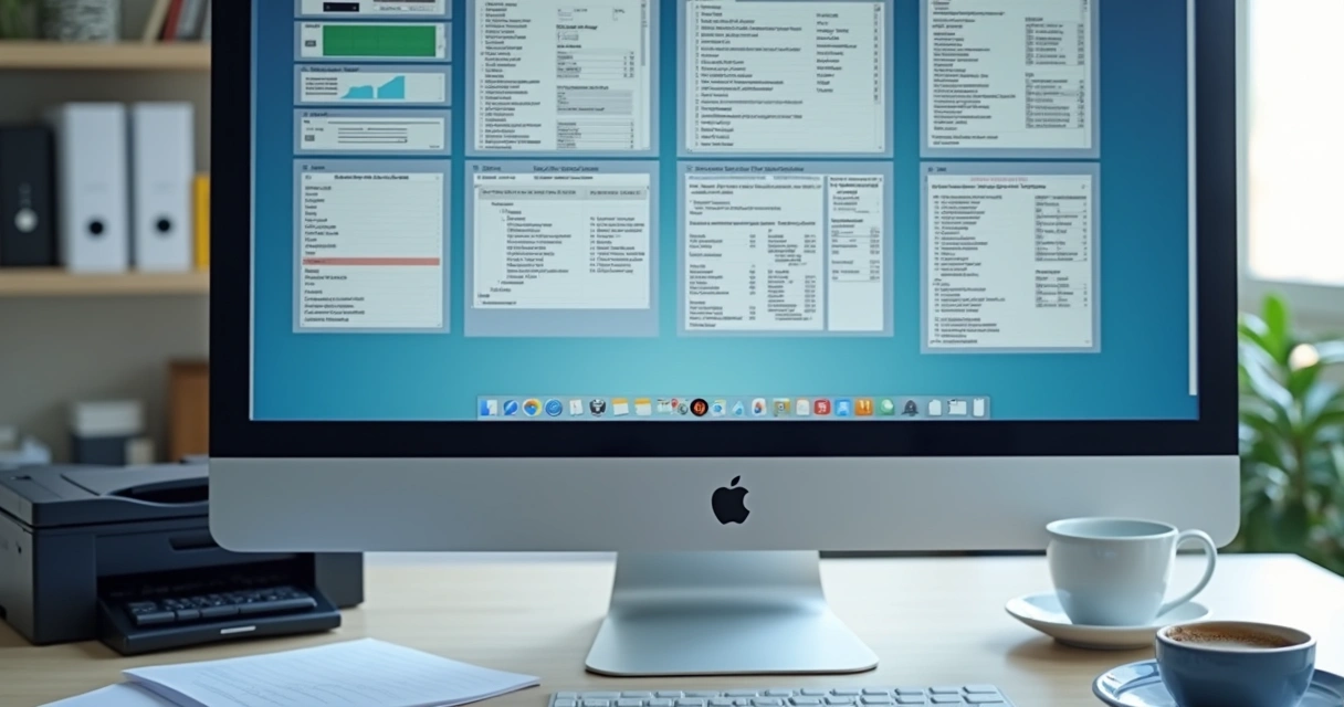 Documentos digitais organizados em tela de computador